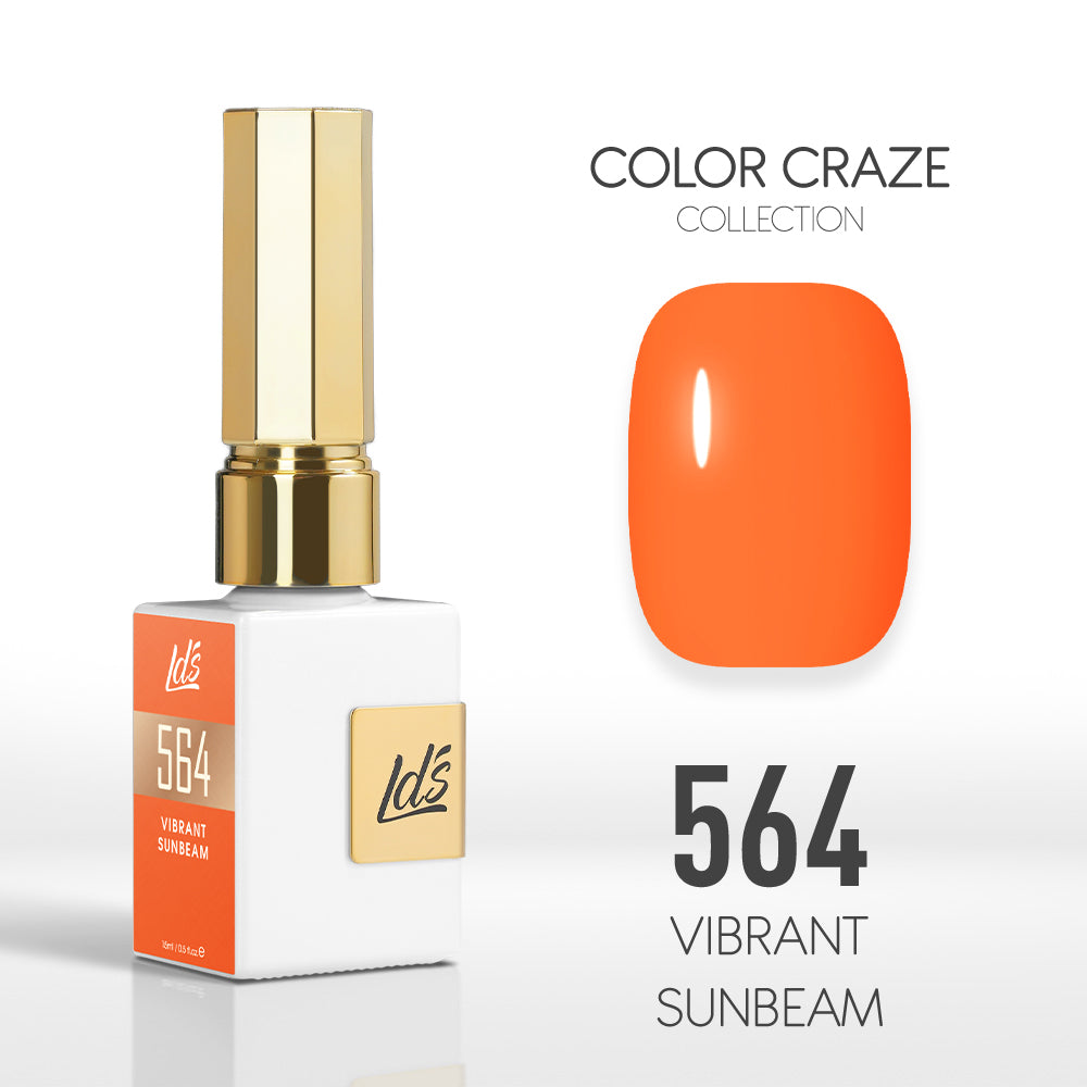 LDS Color Craze Gel Nail Polish - 564 Vibrant Sunbeam - 0.5oz