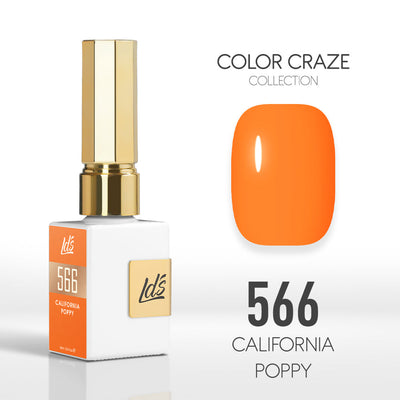 LDS Color Craze Gel Nail Polish - 566 California Poppy - 0.5oz