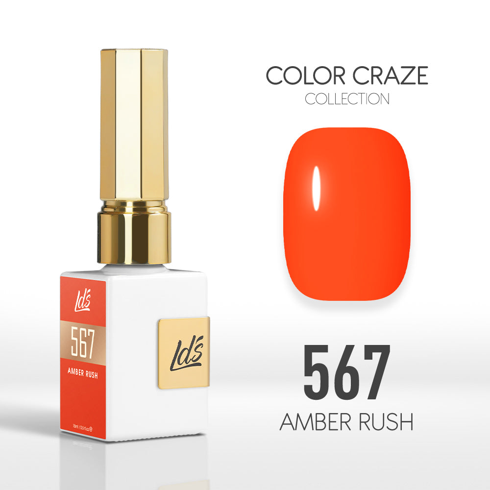 LDS Color Craze Gel Nail Polish - 567 Amber Rush - 0.5oz