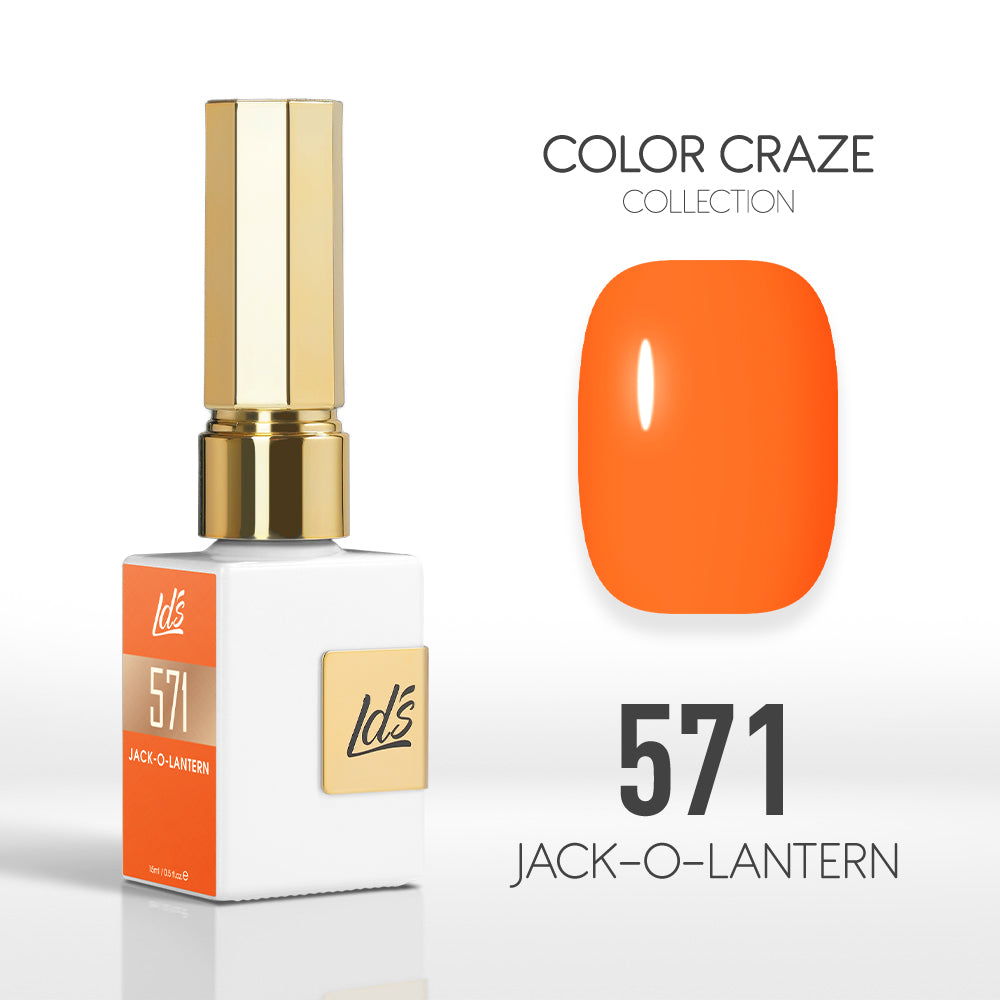 LDS Color Craze Gel Nail Polish - 571 Jack-O-Lantern - 0.5oz