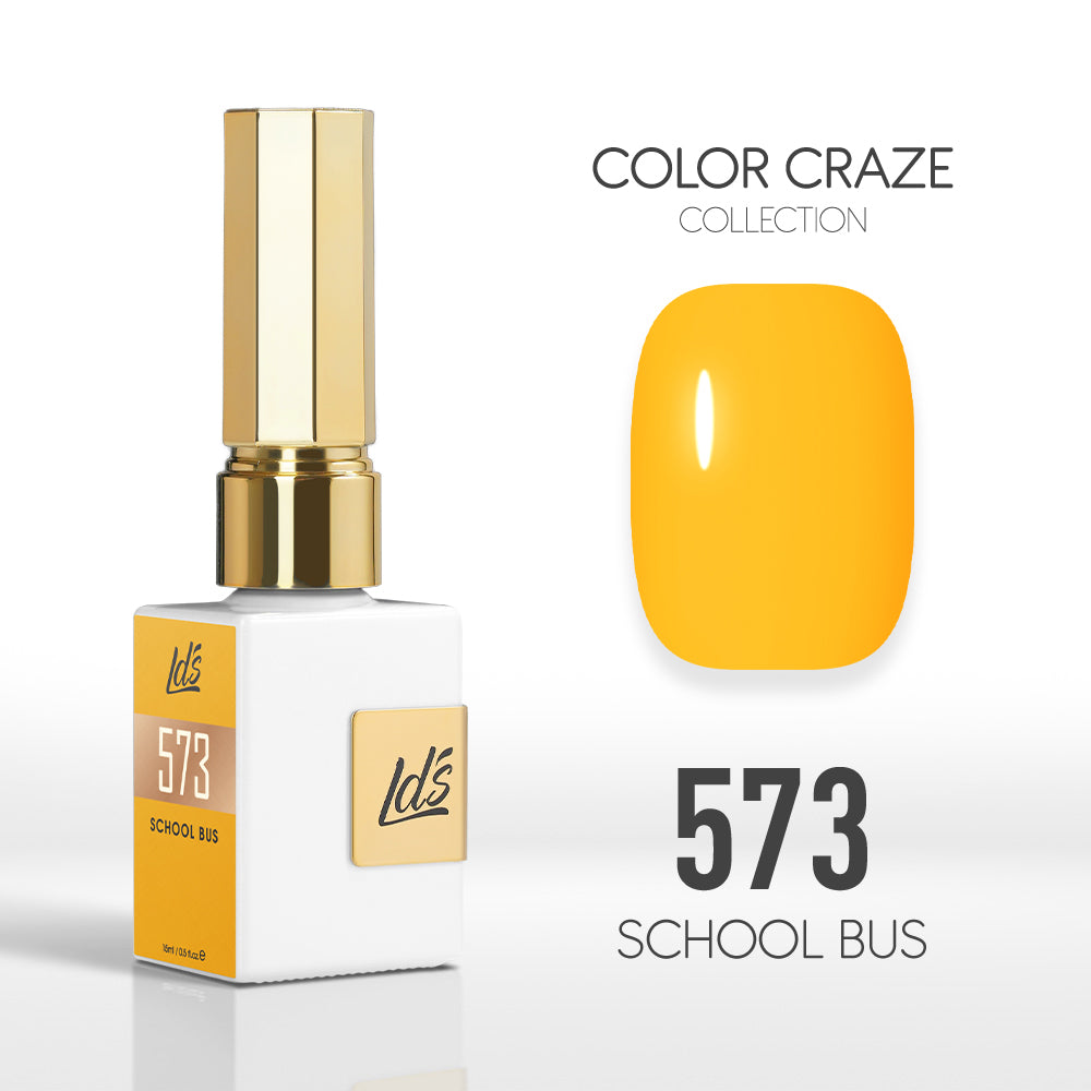 LDS Color Craze Gel Nail Polish - 573 School Bus - 0.5oz