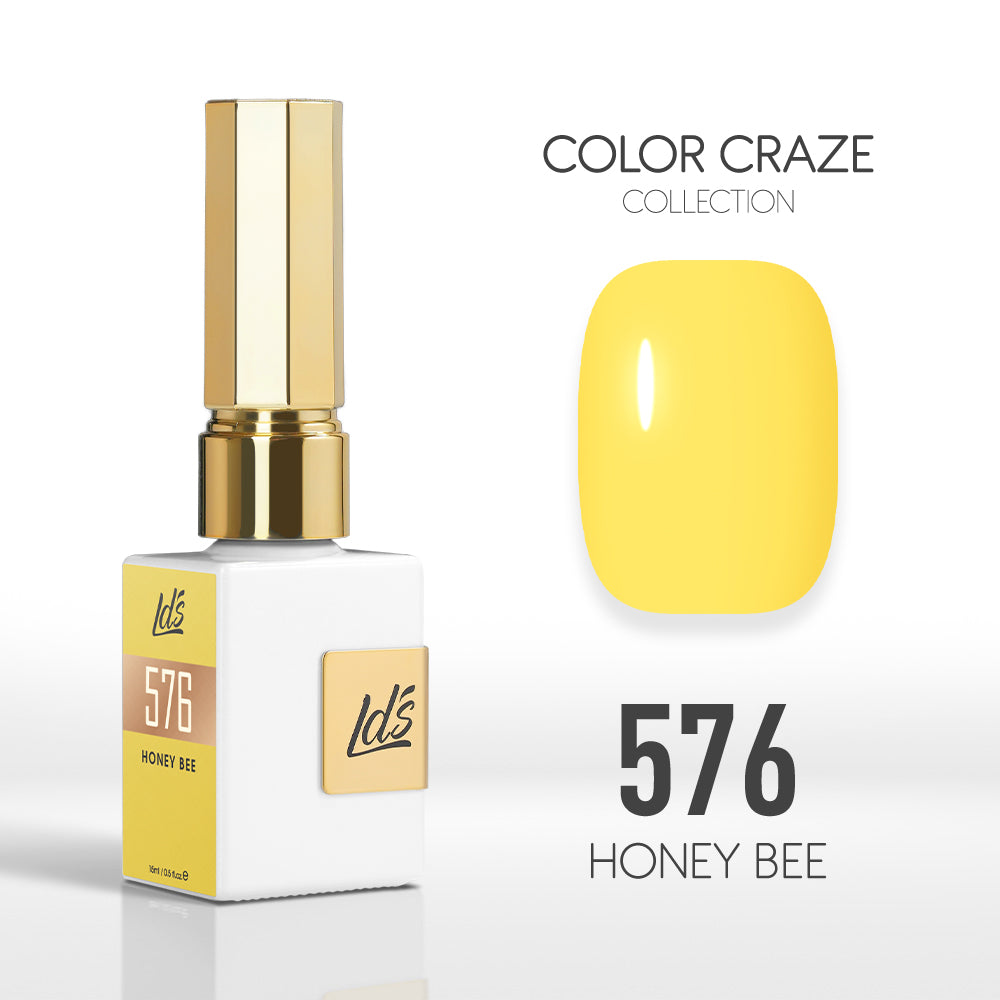 LDS Color Craze Gel Nail Polish -  576 Honey Bee - 0.5oz