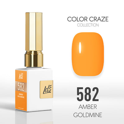 LDS Color Craze Gel Nail Polish -  582 Amber Goldmine - 0.5oz