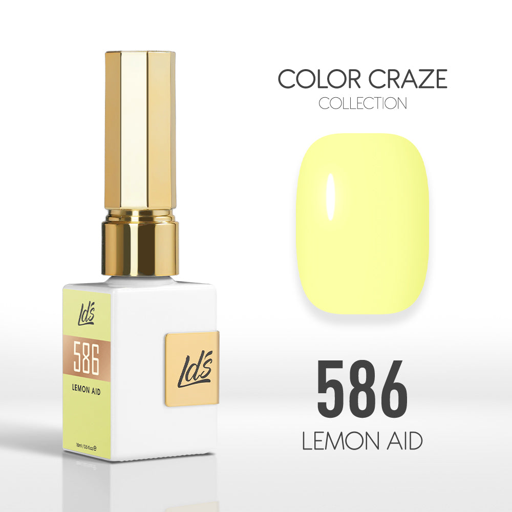 LDS Color Craze Gel Nail Polish -  586 Lemon Aid - 0.5oz