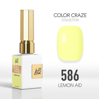 LDS Color Craze Gel Nail Polish -  586 Lemon Aid - 0.5oz