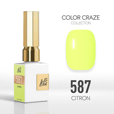 LDS Color Craze Gel Nail Polish -  587 Citron - 0.5oz