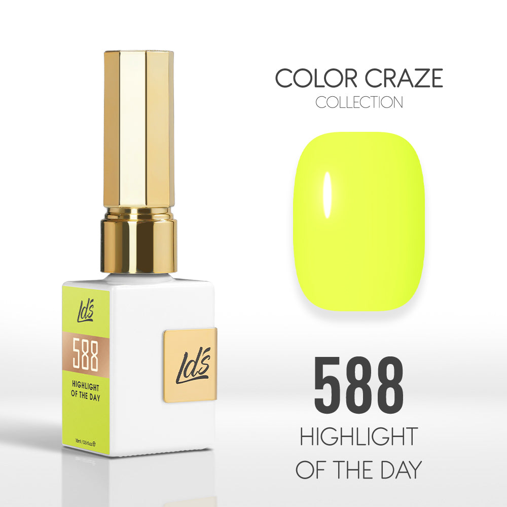 LDS Color Craze Gel Nail Polish -  588 Highlight of the Day - 0.5oz