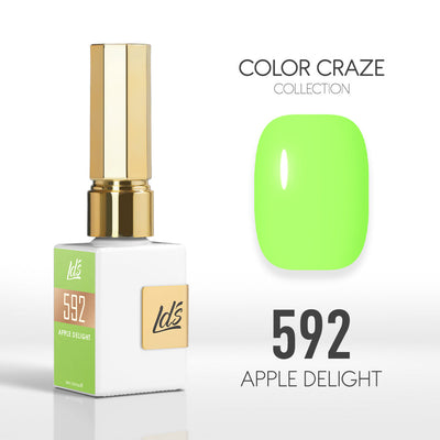 LDS Color Craze Gel Nail Polish -  592 Apple Delight - 0.5oz