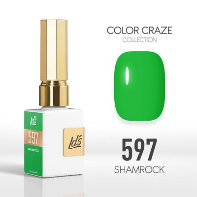 LDS Color Craze Gel Nail Polish -  597 Shamrock - 0.5oz