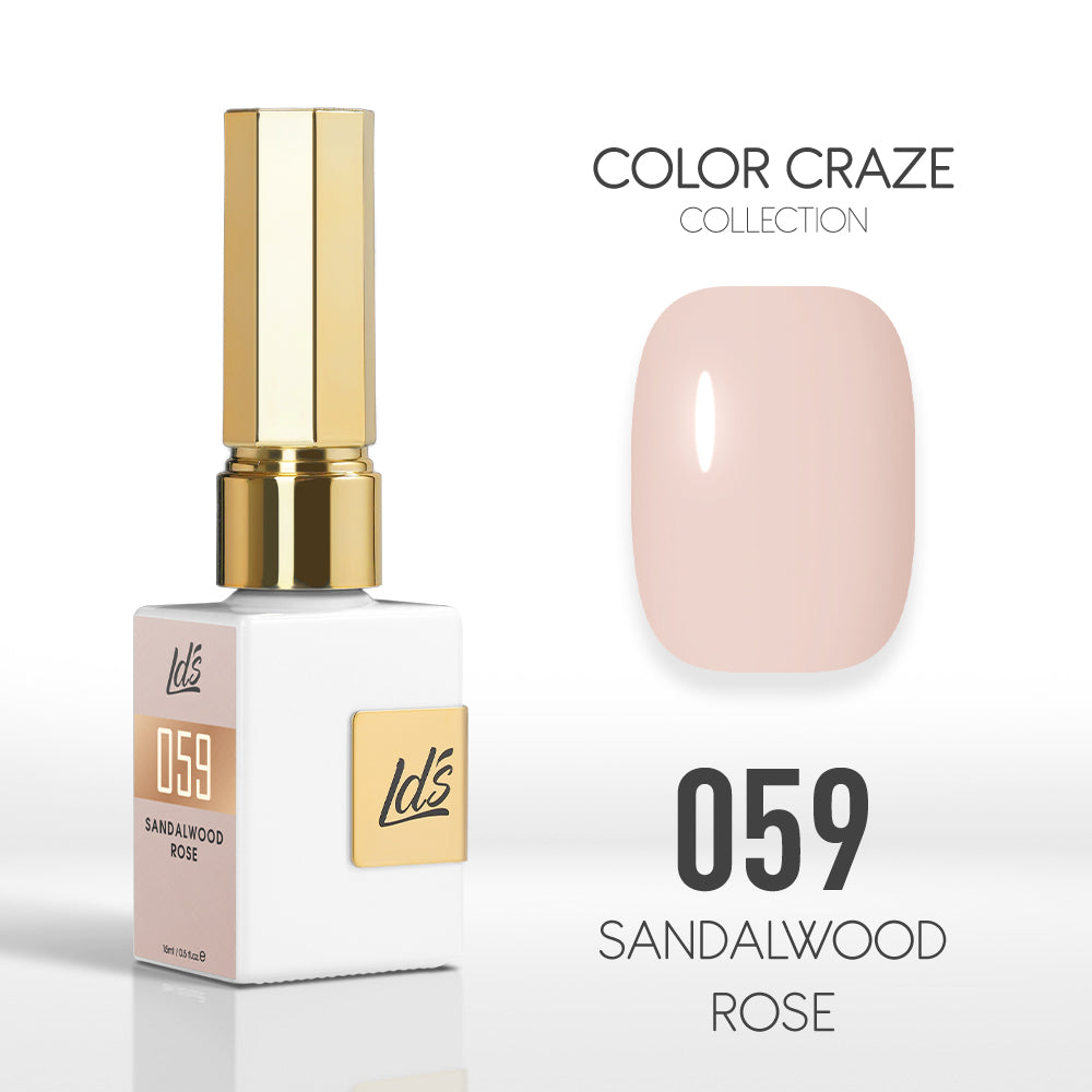 LDS Color Craze Gel Nail Polish - 059 Sandalwood Rose - 0.5oz