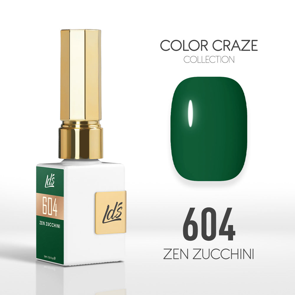 LDS Color Craze Gel Nail Polish - 604 Zen Zucchini - 0.5oz