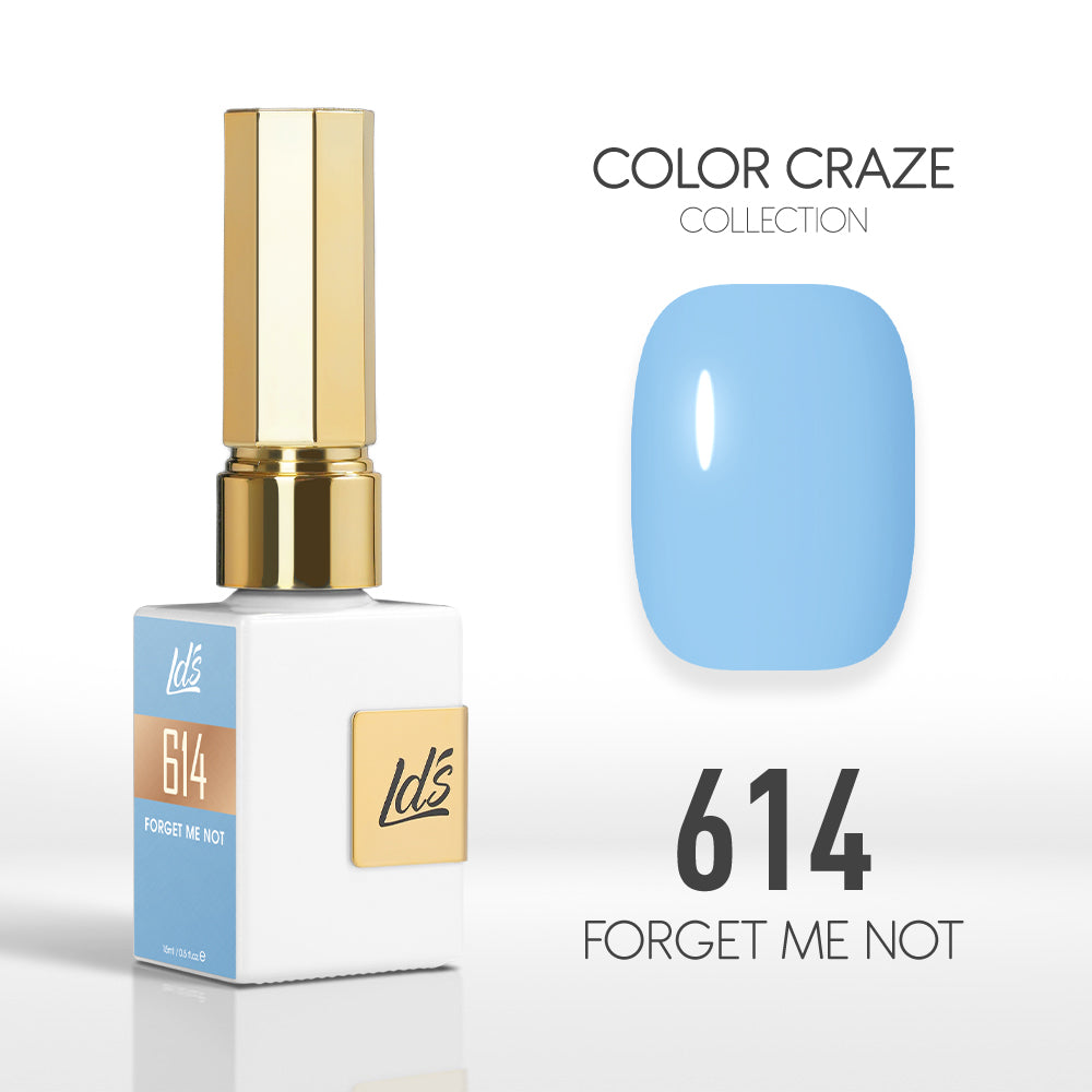 LDS Color Craze Gel Nail Polish - 614 Forget Me Not - 0.5oz