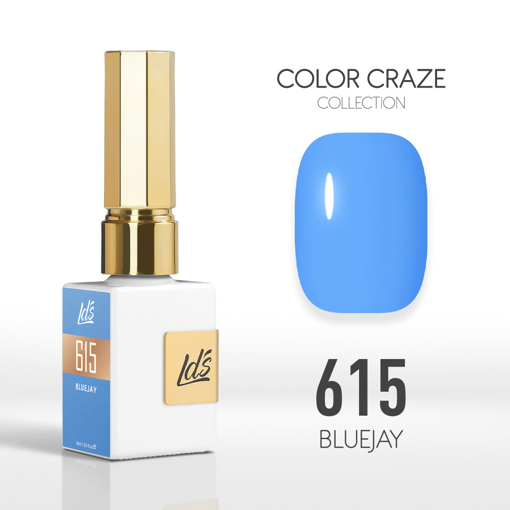 LDS Color Craze Gel Nail Polish - 615 Bluejay - 0.5oz