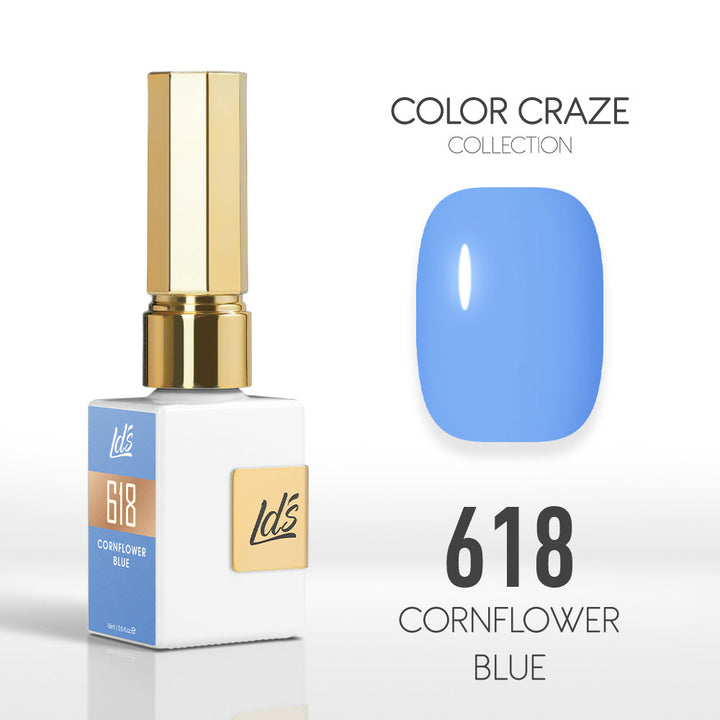 LDS Color Craze Gel Nail Polish - 618 Cornflower Blue - 0.5oz