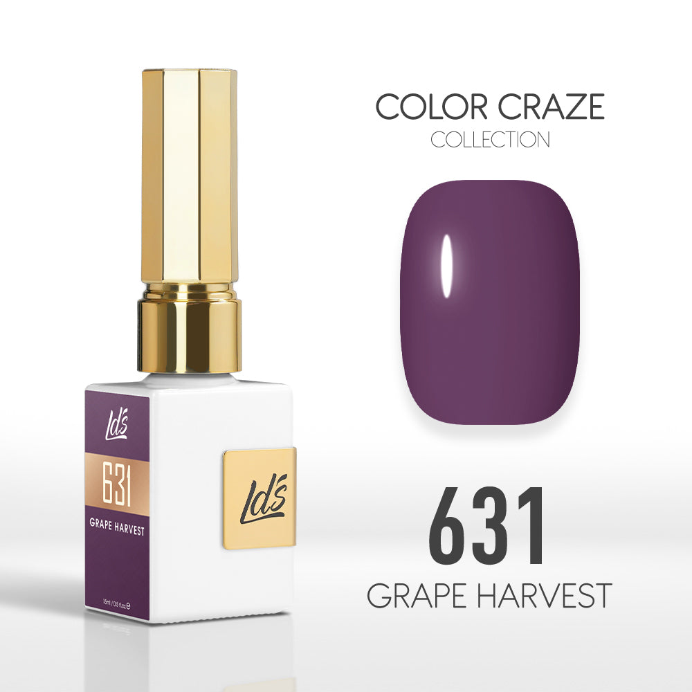 LDS Color Craze Gel Nail Polish - 631 Grape Harvest - 0.5oz