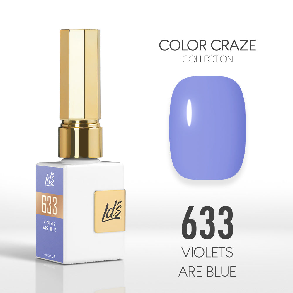 LDS Color Craze Gel Nail Polish - 633 Violets are Blue - 0.5oz