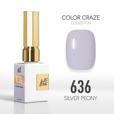 LDS Color Craze Gel Nail Polish - 636 Silver Peony - 0.5oz