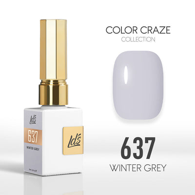 LDS Color Craze Gel Nail Polish - 637 Winter Grey - 0.5oz