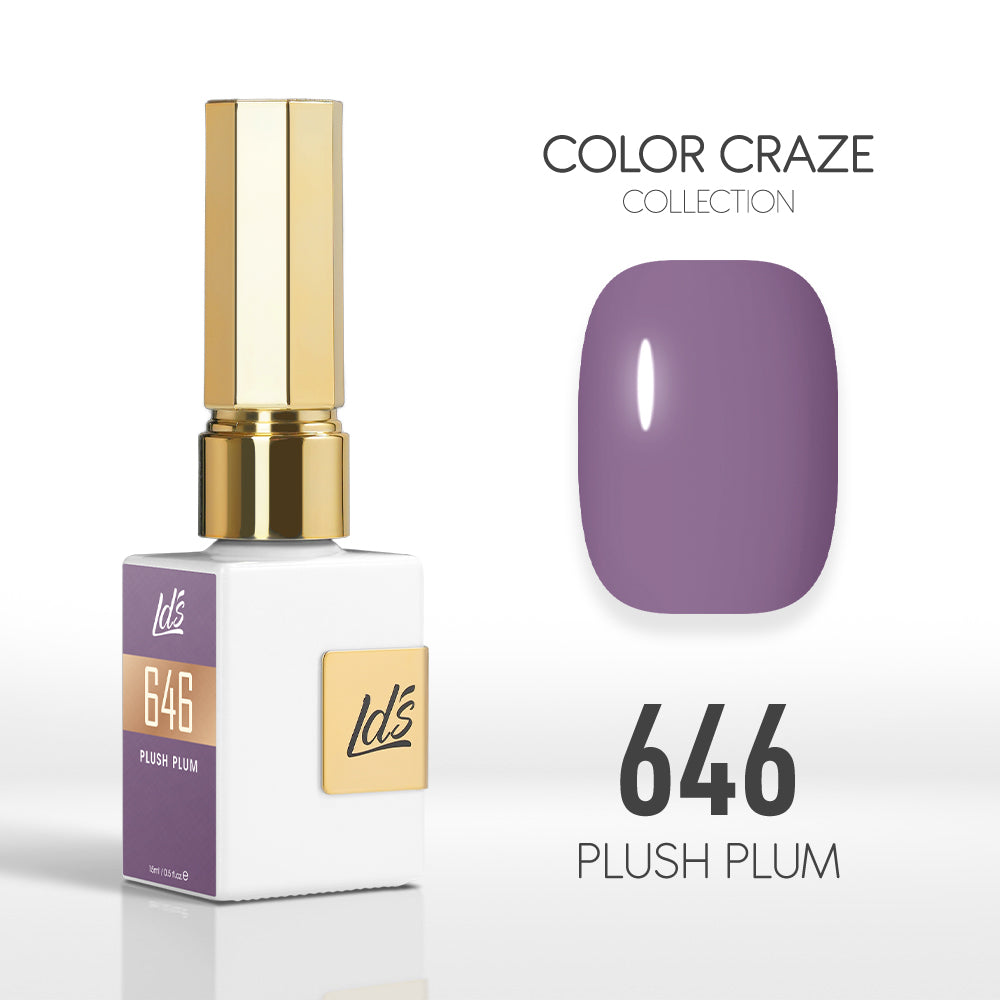 LDS Color Craze Gel Nail Polish - 646 Plush Plum - 0.5oz