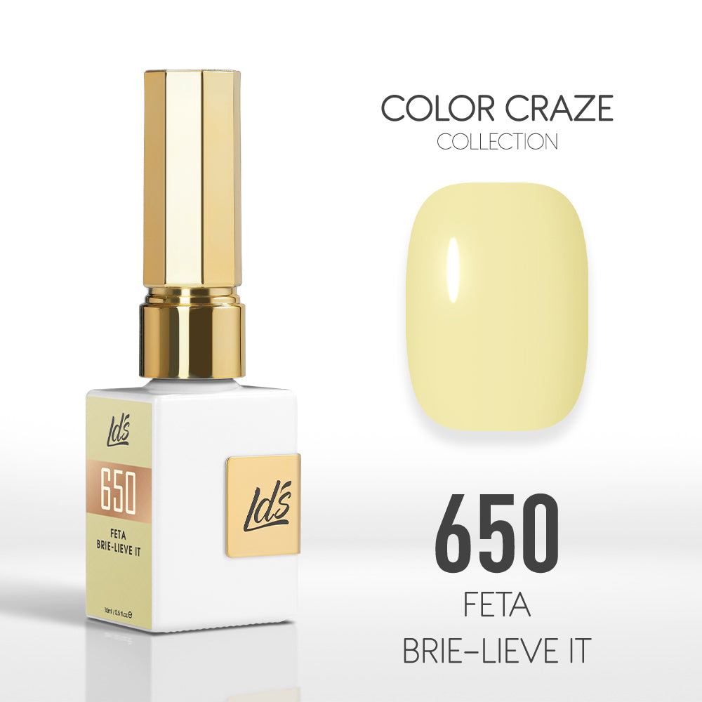 LDS Color Craze Gel Nail Polish - 650 Feta Brie-Lieve It - 0.5oz