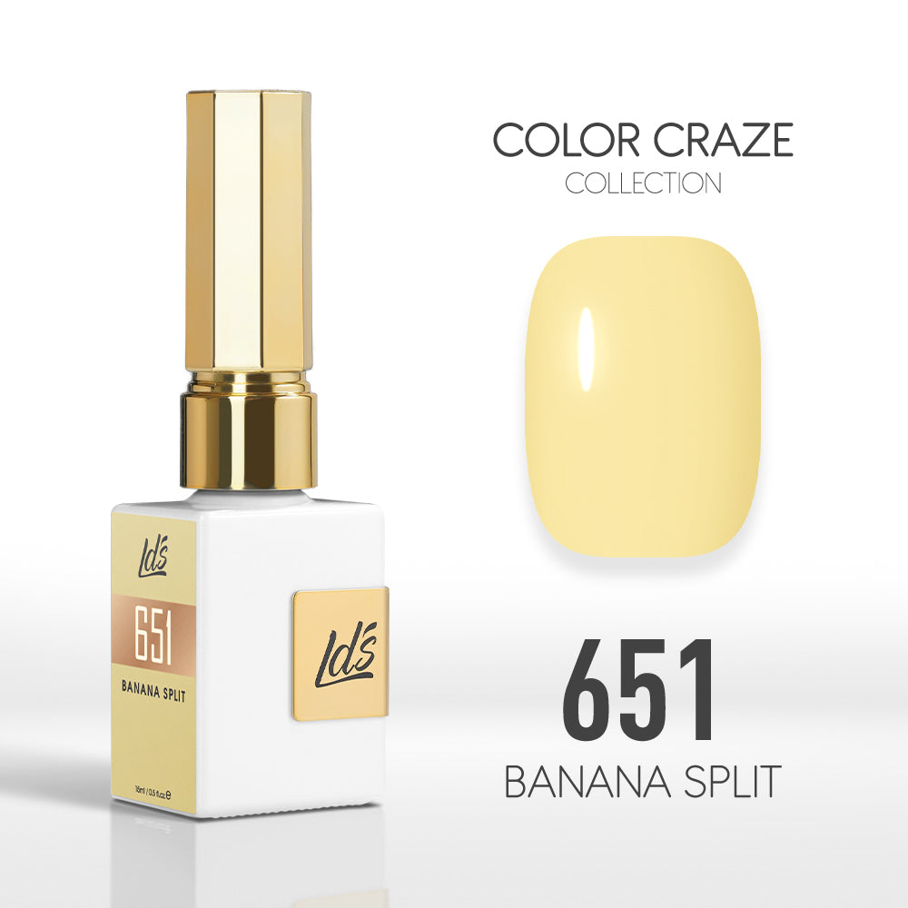 LDS Color Craze Gel Nail Polish - 651 Banana Split - 0.5oz