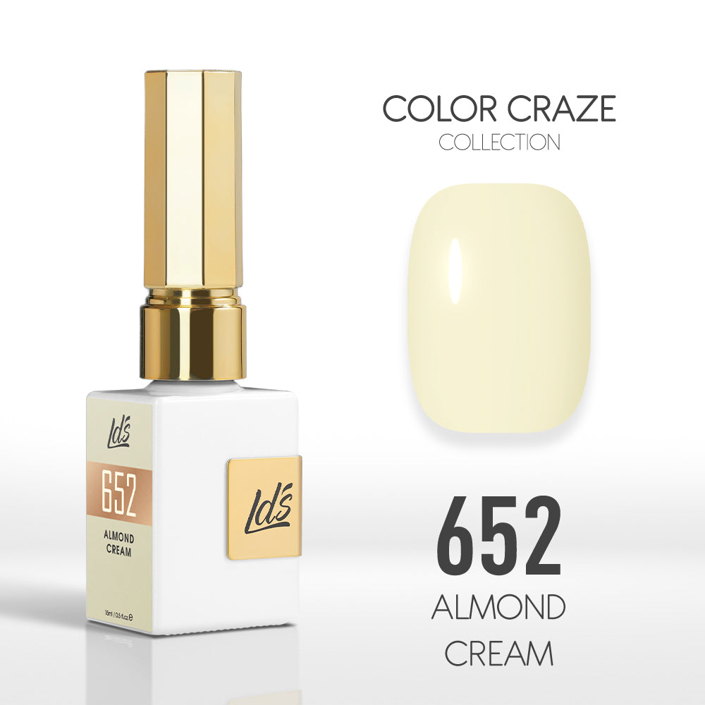 LDS Color Craze Gel Nail Polish - 652 Almond Cream - 0.5oz