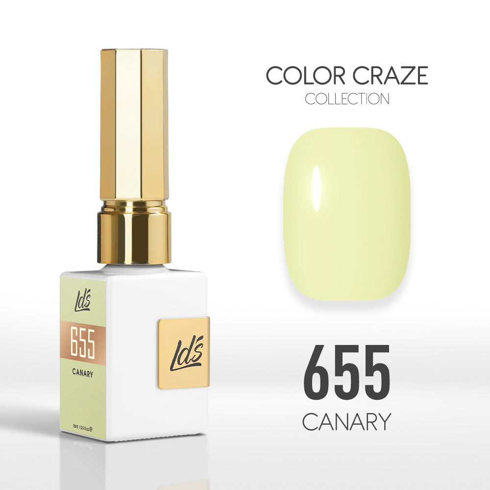 LDS Color Craze Gel Nail Polish - 655 Canary - 0.5oz