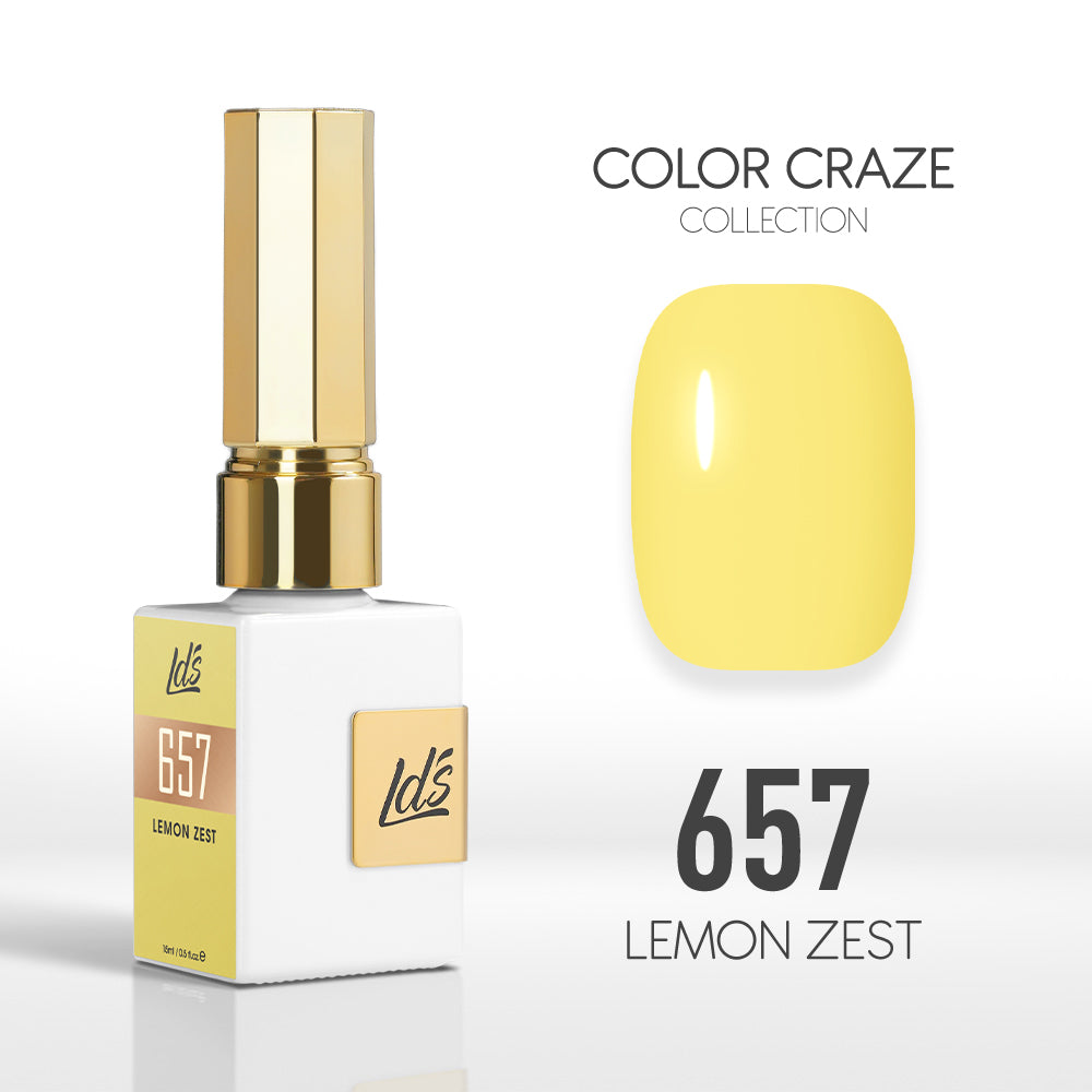 LDS Color Craze Gel Nail Polish - 657 Lemon Zest - 0.5oz