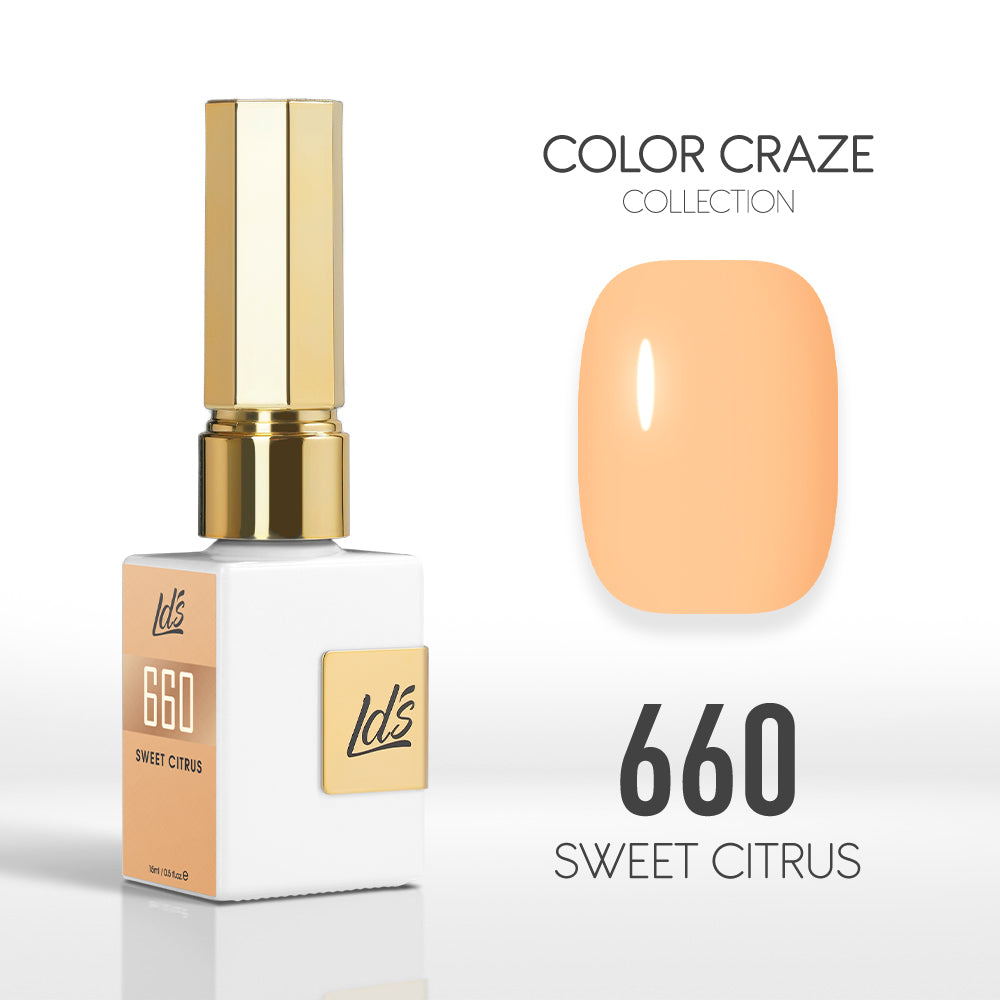 LDS Color Craze Gel Nail Polish - 660 Sweet Citrus - 0.5oz