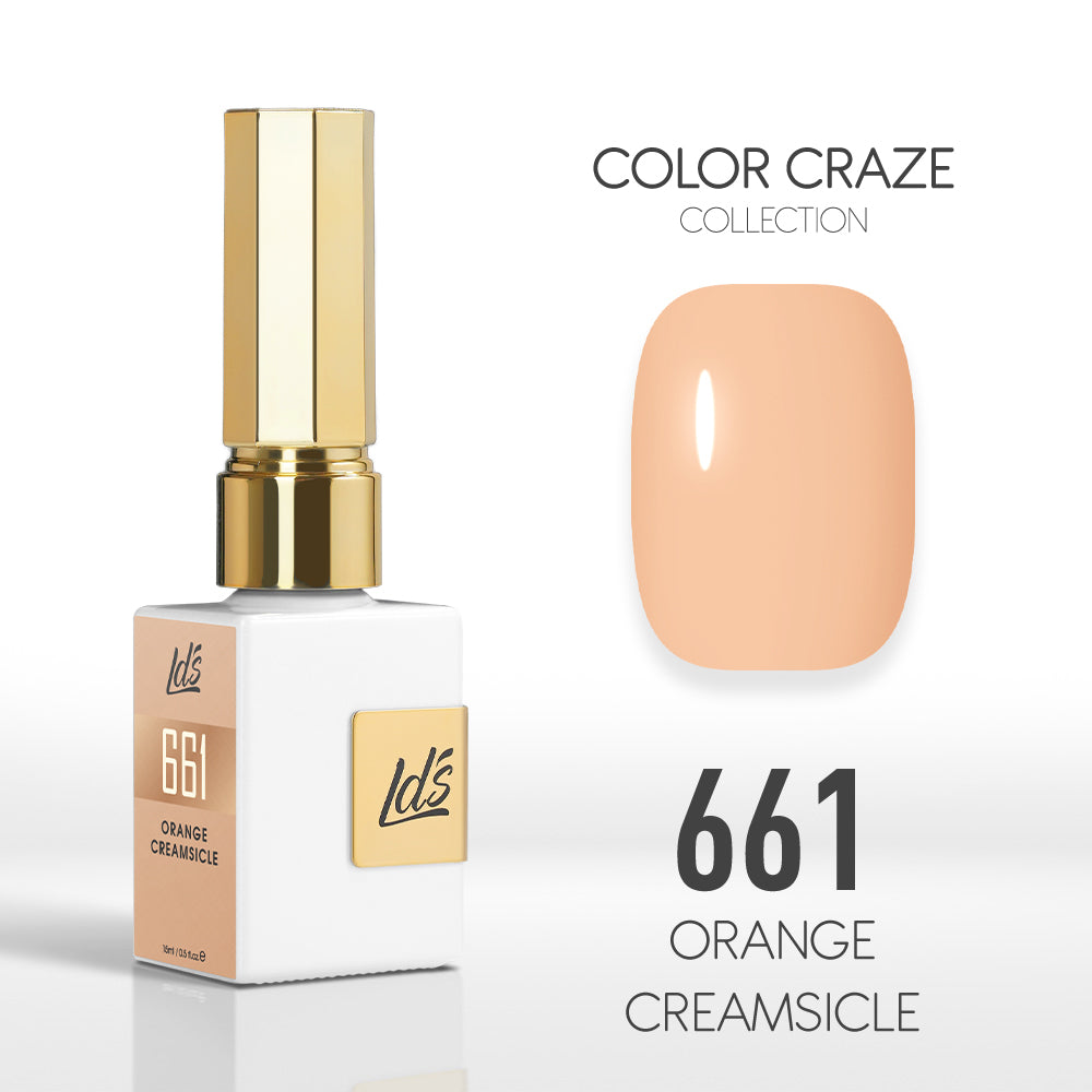 LDS Color Craze Gel Nail Polish - 661 Orange Creamsicle - 0.5oz