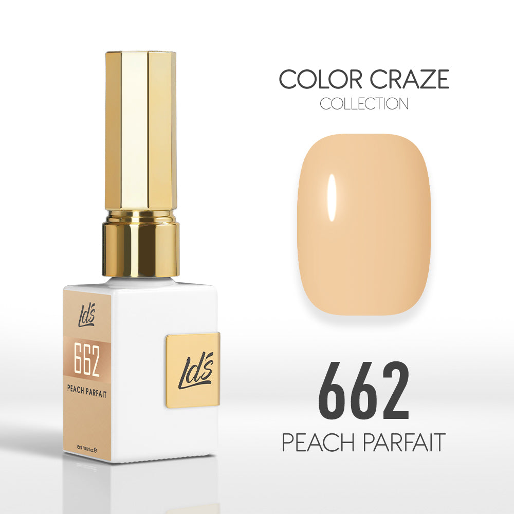 LDS Color Craze Gel Nail Polish - 662 Peach Parfait - 0.5oz