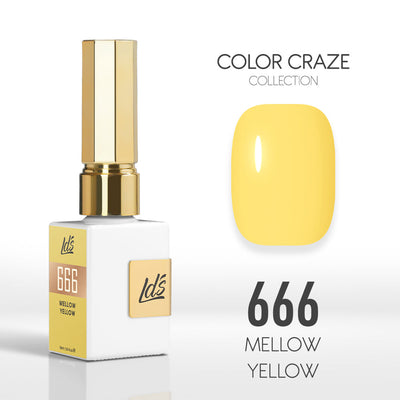 LDS Color Craze Gel Nail Polish - 666 Mellow Yellow - 0.5oz