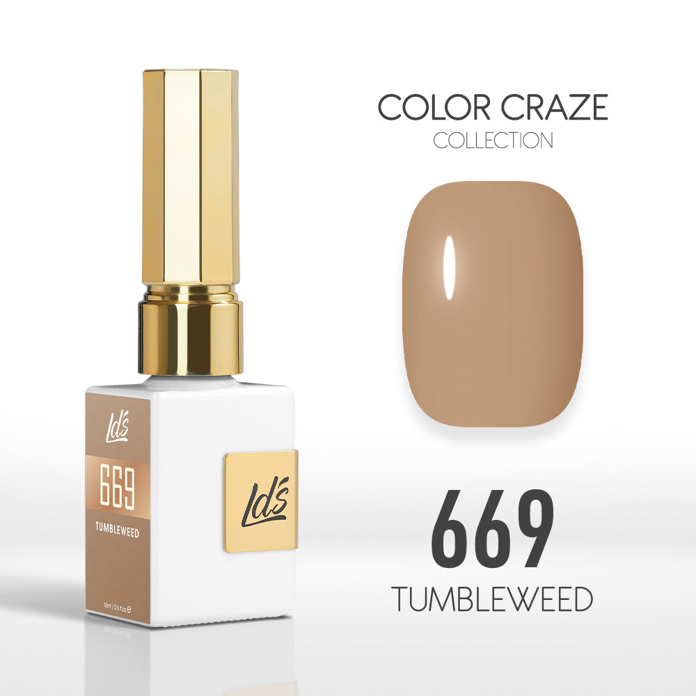 LDS Color Craze Gel Nail Polish - 669 Tumbleweed - 0.5oz