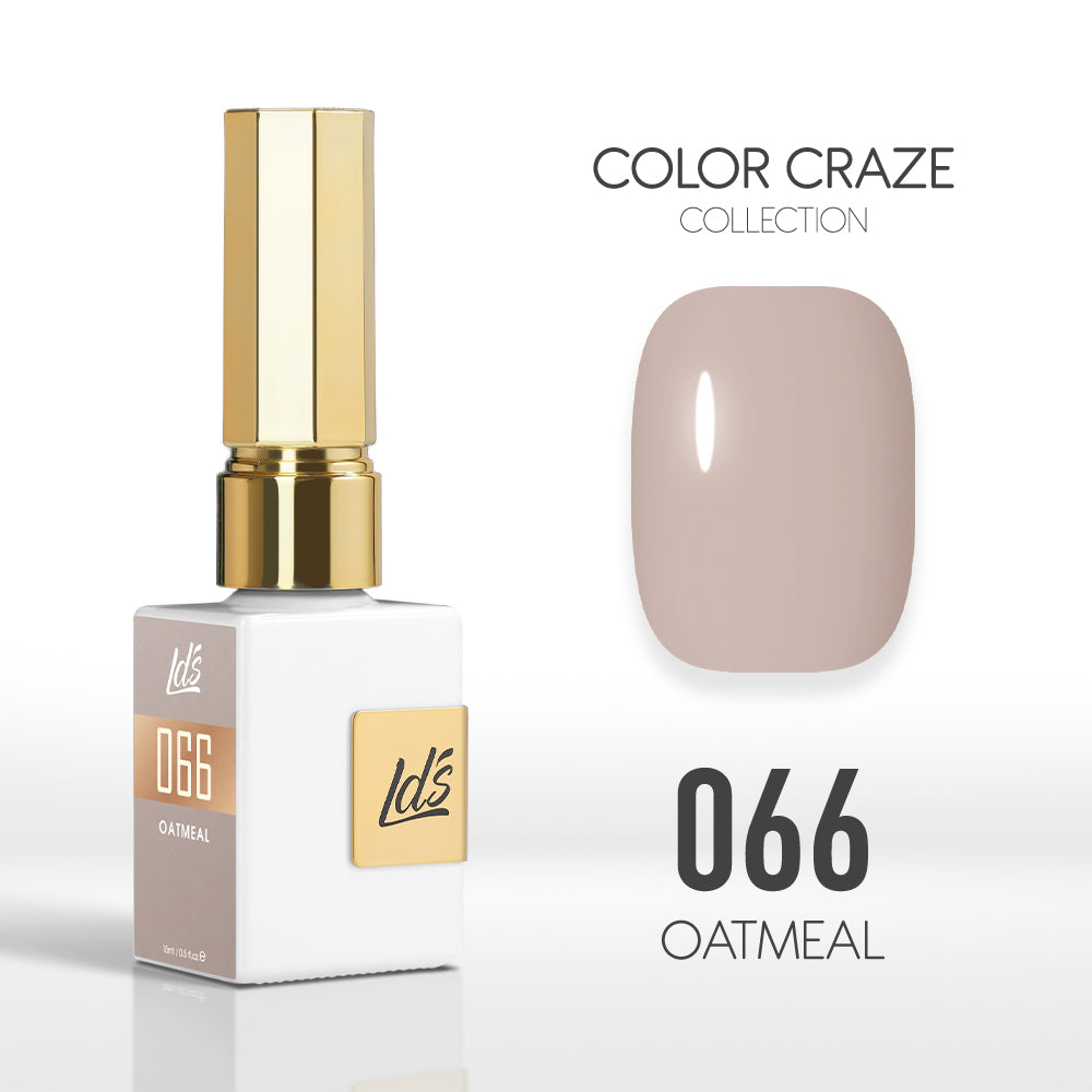 LDS Color Craze Gel Nail Polish - 066 Oatmeal - 0.5oz