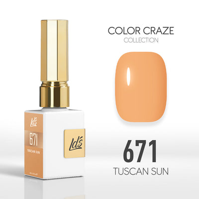 LDS Color Craze Gel Nail Polish - 671 Tuscan Sun - 0.5oz