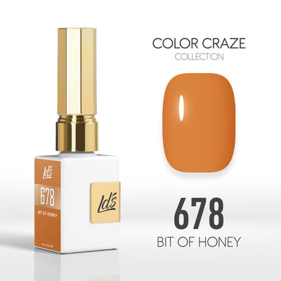 LDS Color Craze Gel Nail Polish - 678 Bit of Honey - 0.5oz