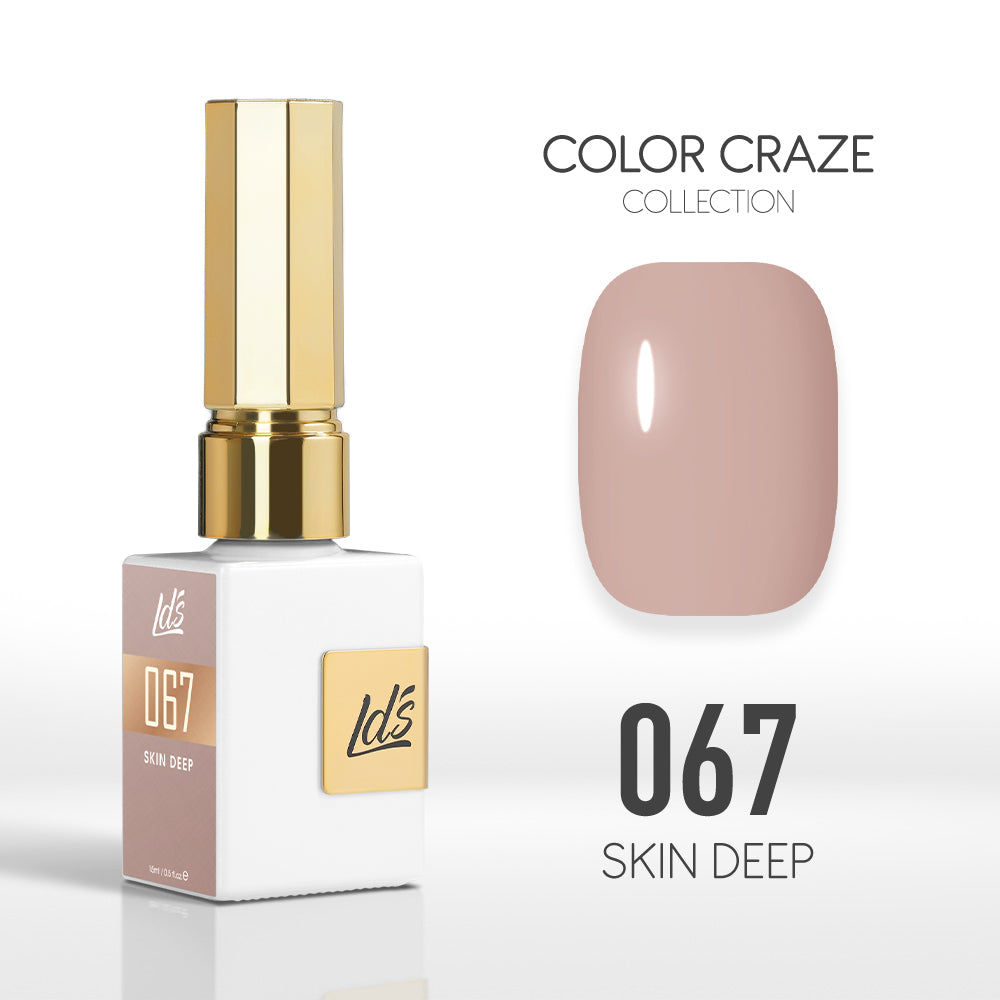 LDS Color Craze Gel Nail Polish - 067 Skin Deep - 0.5oz