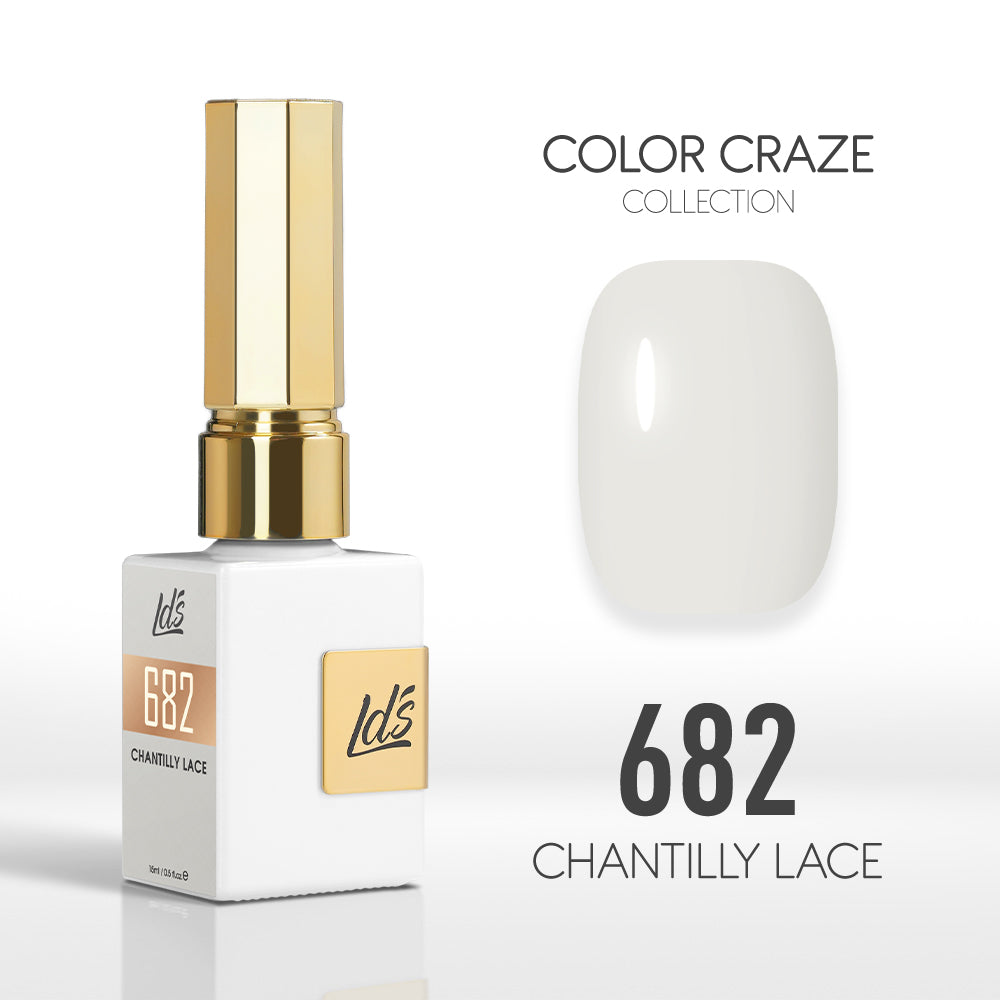 LDS Color Craze Gel Nail Polish - 682 Chantilly Lace - 0.5oz