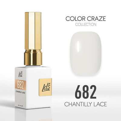 LDS Color Craze Gel Nail Polish - 682 Chantilly Lace - 0.5oz