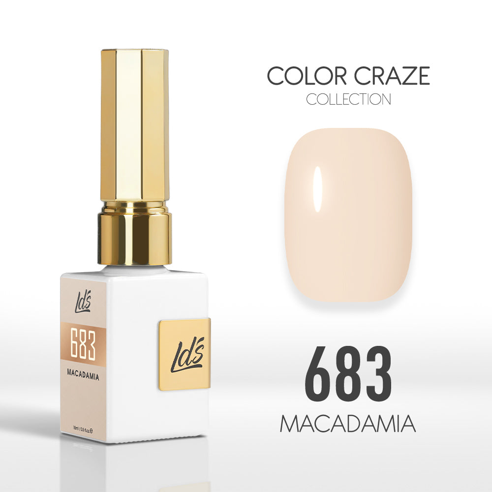 LDS Color Craze Gel Nail Polish - 683 Macadamia - 0.5oz