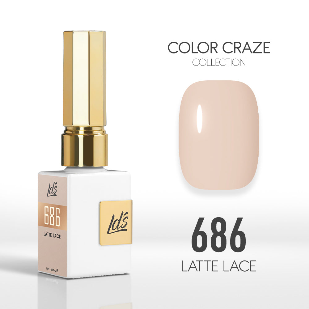 LDS Color Craze Gel Nail Polish - 686 Latte Lace - 0.5oz