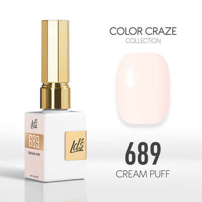 LDS Color Craze Gel Nail Polish - 689 Cream Puff - 0.5oz