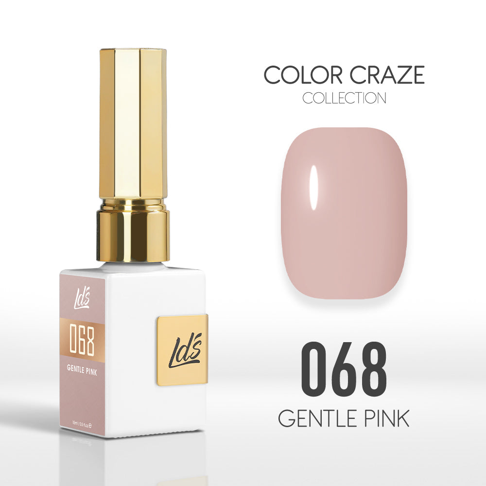 LDS Color Craze Gel Nail Polish - 068 Gentle Pink - 0.5oz