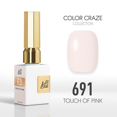 LDS Color Craze Gel Nail Polish - 691 Touch of Pink - 0.5oz