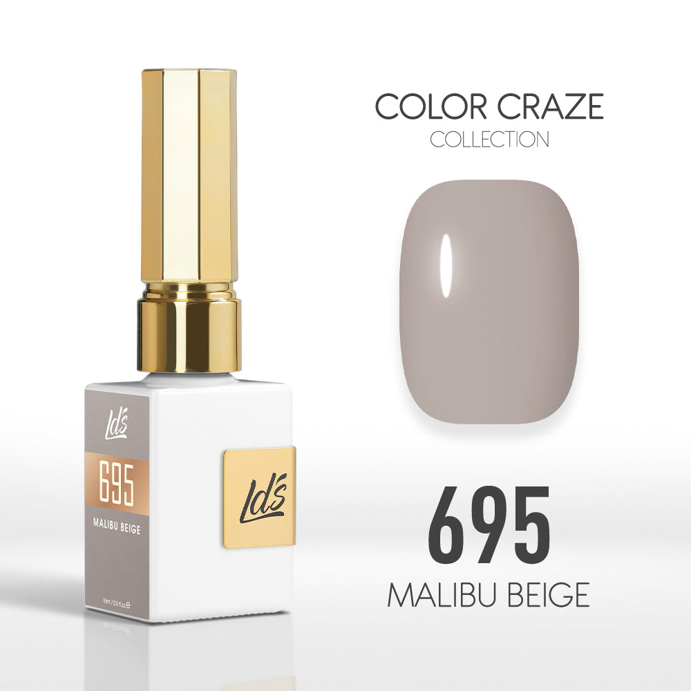 LDS Color Craze Gel Nail Polish - 695 Malibu Beige - 0.5oz