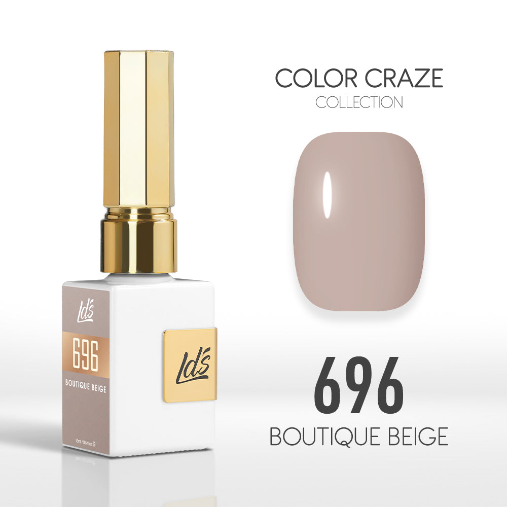 LDS Color Craze Gel Nail Polish - 696 Boutique Beige - 0.5oz