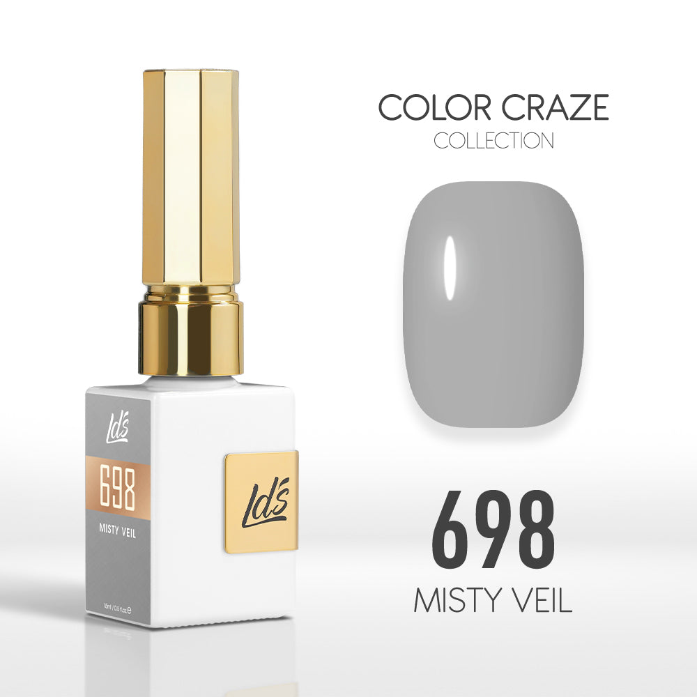 LDS Color Craze Gel Nail Polish - 698 Misty Veil - 0.5oz