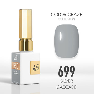 LDS Color Craze Gel Nail Polish - 699 Silver Cascade - 0.5oz