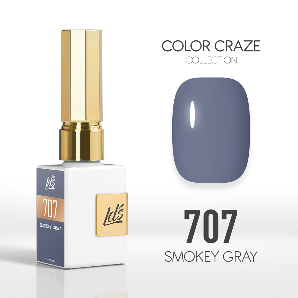 LDS Color Craze Gel Nail Polish - 707 Smokey Gray - 0.5oz