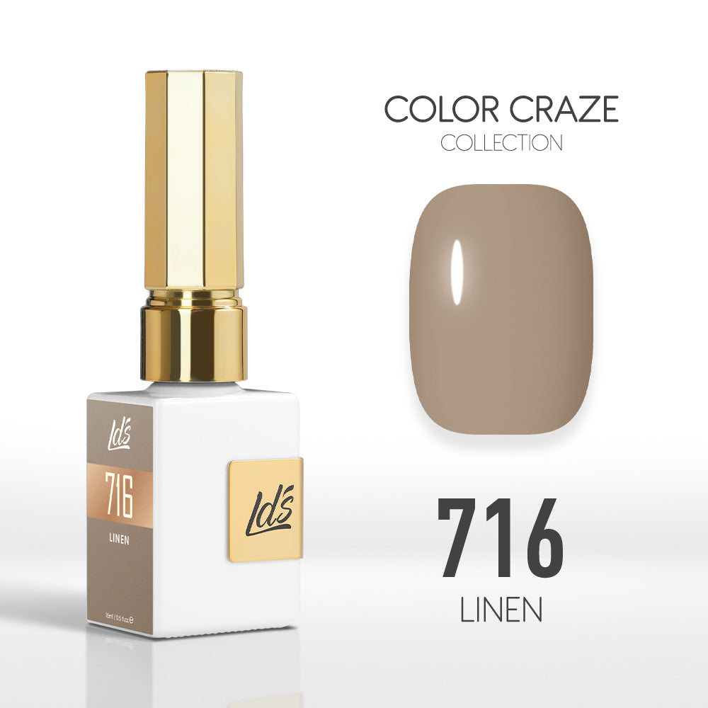 LDS Color Craze Gel Nail Polish - 716 Linen - 0.5oz